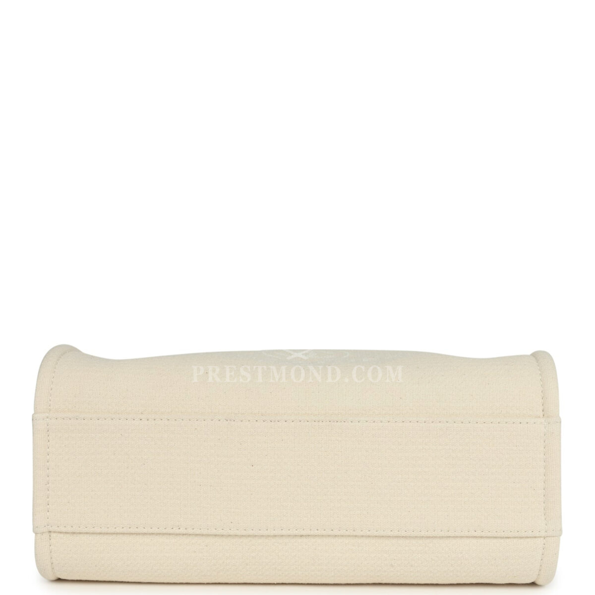 Chanel Small Deauville Shopping Tote Ivory Canvas Light Gold Hardware — изображение 6