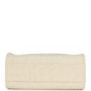 Chanel Small Deauville Shopping Tote Ivory Canvas Light Gold Hardware