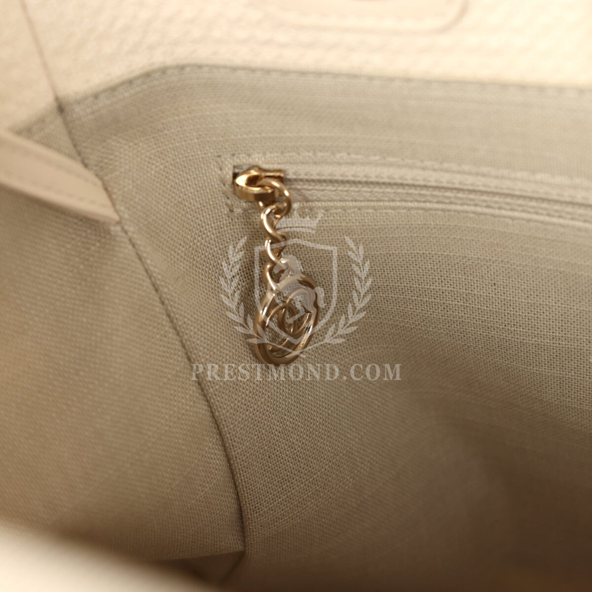 Chanel Small Deauville Shopping Tote Ivory Canvas Light Gold Hardware — изображение 10