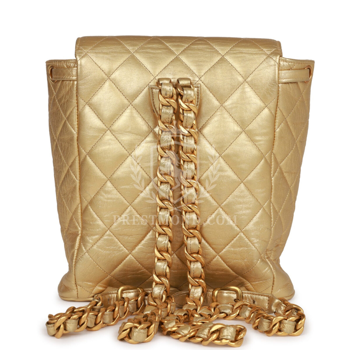 Vintage Chanel Duma Backpack Gold Metallic Lambskin Gold Hardware — изображение 4