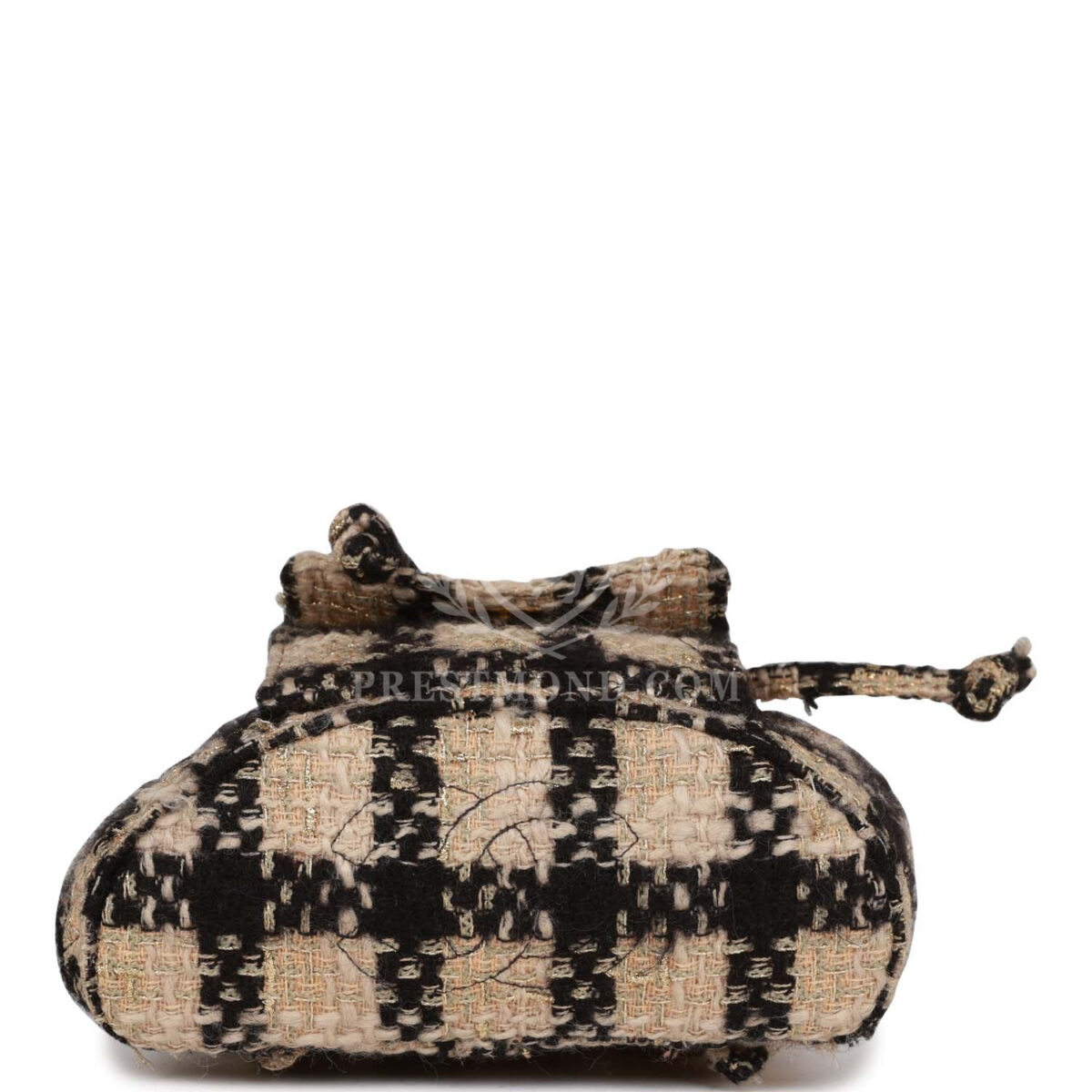 Vintage Chanel Duma Backpack Beige and Black Tweed Gold Hardware — изображение 6