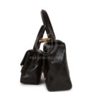 Vintage Chanel Kelly Parent and Child Flap Bag Set Black Lambskin Gold Hardware