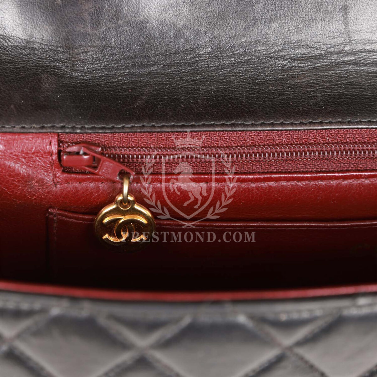 Vintage Chanel Kelly Parent and Child Flap Bag Set Black Lambskin Gold Hardware — изображение 8