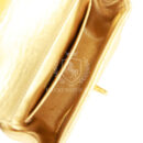 Vintage Chanel Mini Top Handle Kelly Child Flap Bag Gold Metallic Lambskin Gold Hardware