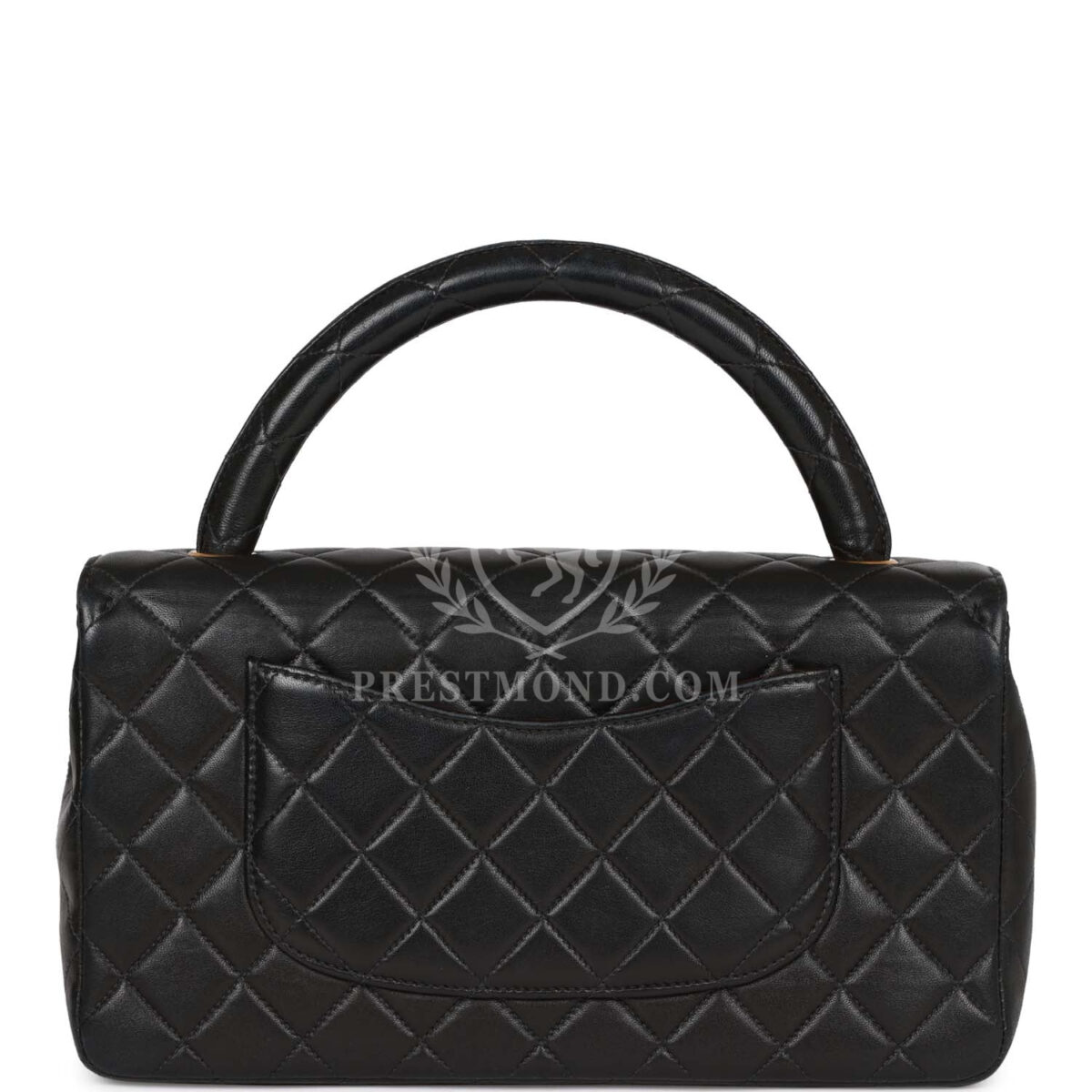 Vintage Chanel Kelly Parent Flap Bag Black Lambskin Gold Hardware — изображение 4