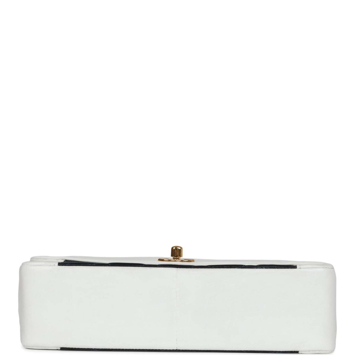 Vintage Chanel Small Diana Flap Bag White and Navy Lambskin Gold Hardware — изображение 6