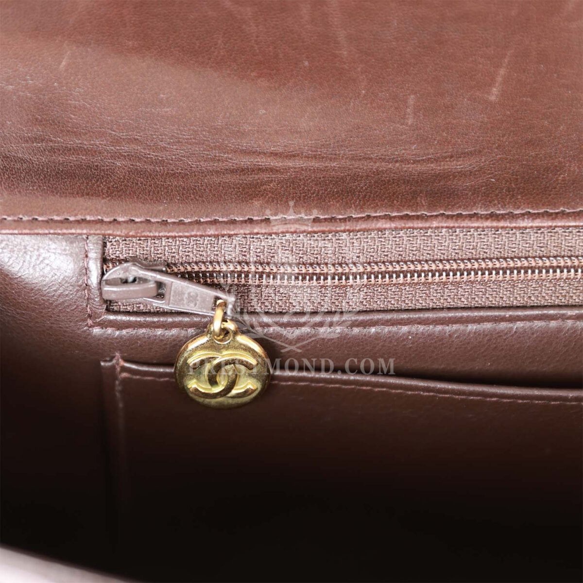 Vintage Chanel Kelly Parent and Child Flap Bag Set Brown Lambskin Gold Hardware — изображение 9