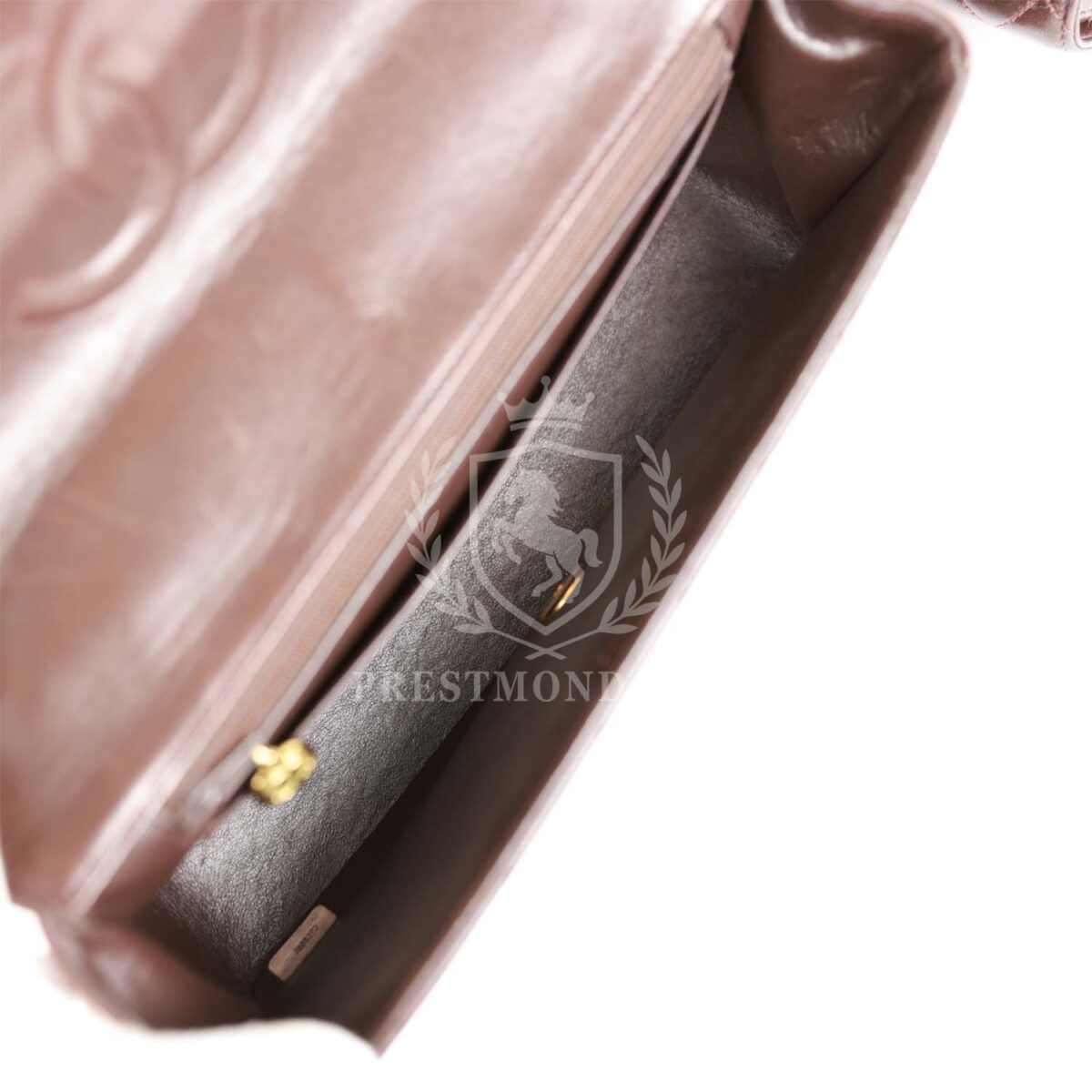Vintage Chanel Kelly Parent and Child Flap Bag Set Brown Lambskin Gold Hardware — изображение 10