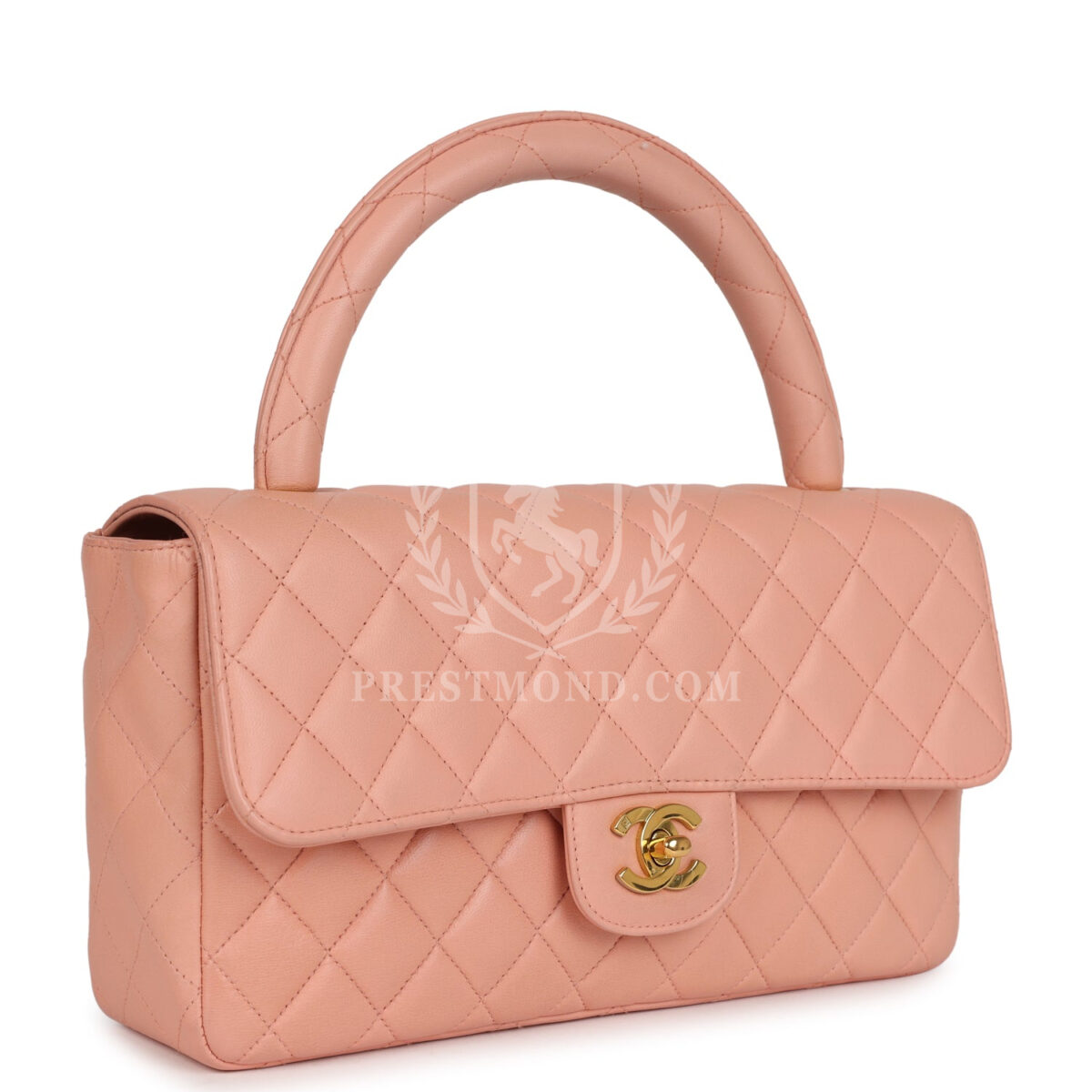 Vintage Chanel Kelly Parent and Child Flap Bag Set Pink Lambskin Gold Hardware — изображение 5