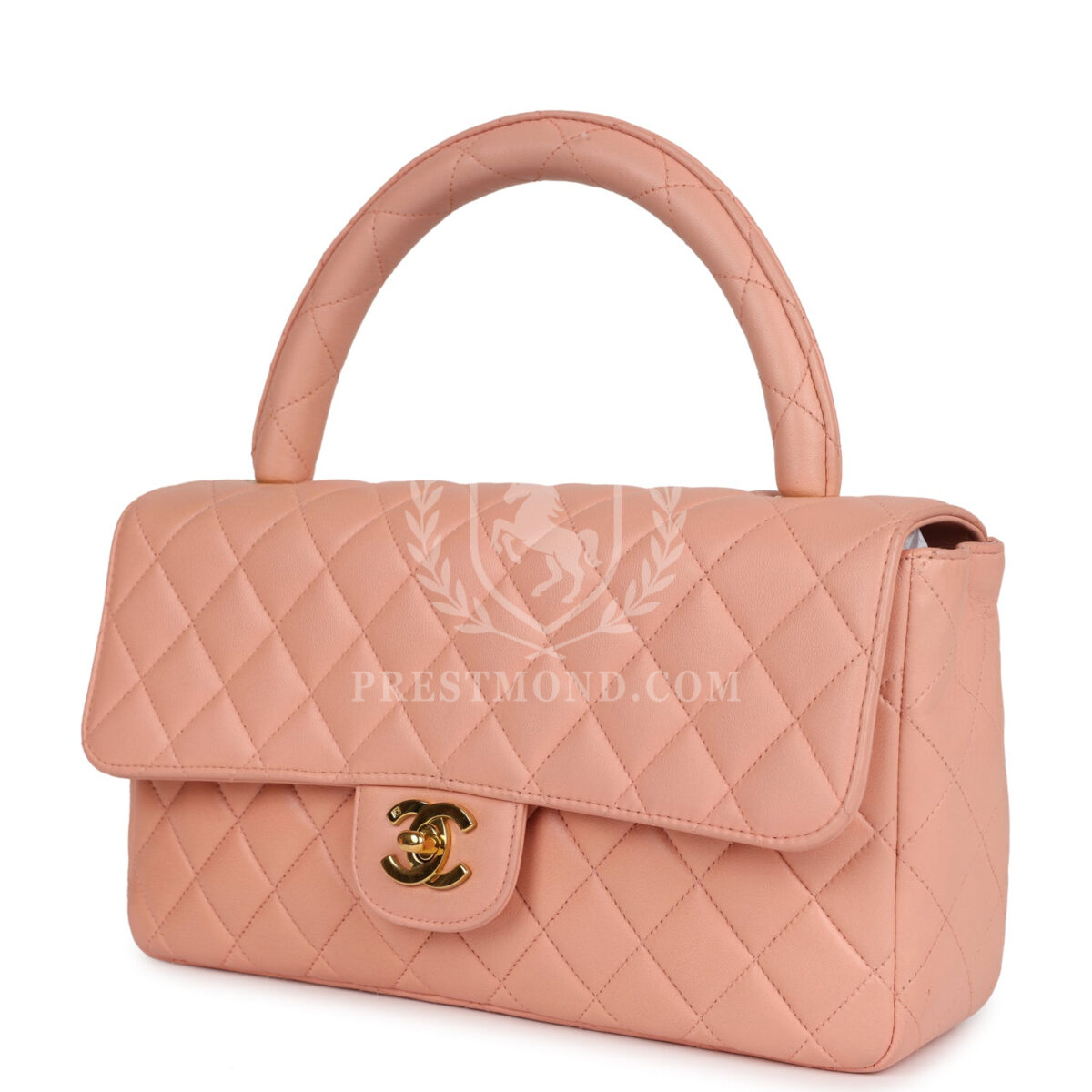 Vintage Chanel Kelly Parent and Child Flap Bag Set Pink Lambskin Gold Hardware — изображение 6