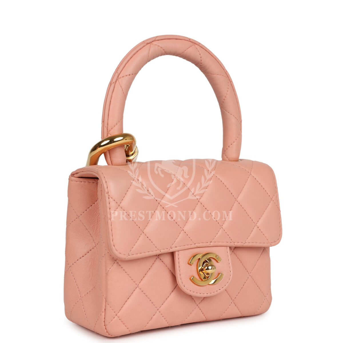 Vintage Chanel Kelly Parent and Child Flap Bag Set Pink Lambskin Gold Hardware — изображение 10