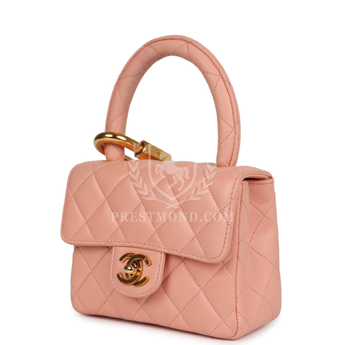Vintage Chanel Kelly Parent and Child Flap Bag Set Pink Lambskin Gold Hardware — изображение 11