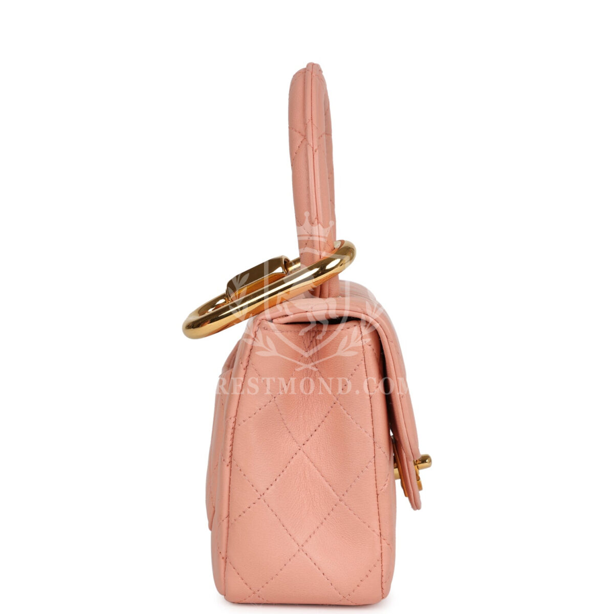 Vintage Chanel Kelly Parent and Child Flap Bag Set Pink Lambskin Gold Hardware — изображение 12