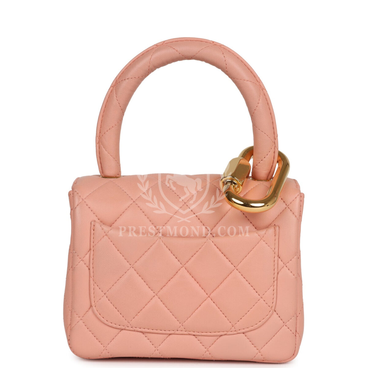 Vintage Chanel Kelly Parent and Child Flap Bag Set Pink Lambskin Gold Hardware — изображение 13