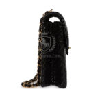 Vintage Chanel Flap Bag Black Wicker Gold Hardware