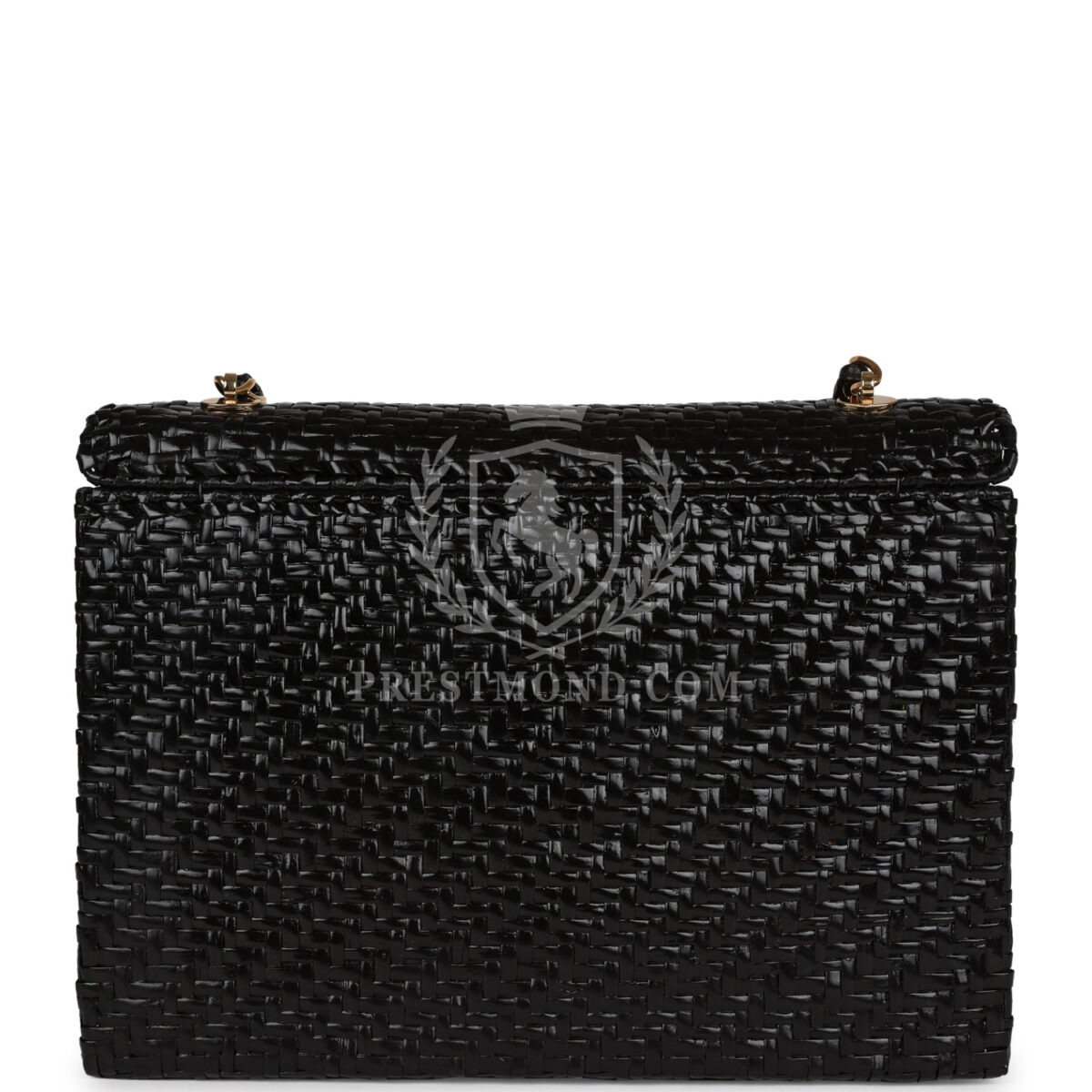 Vintage Chanel Flap Bag Black Wicker Gold Hardware — изображение 4
