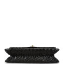 Vintage Chanel Flap Bag Black Wicker Gold Hardware