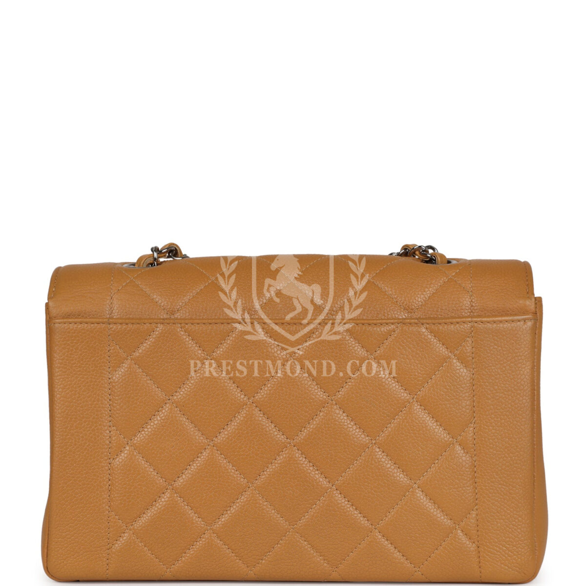 Vintage Chanel Medium Diana Flap Bag Dark Beige Caviar Silver Hardware — изображение 4