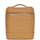 Vintage Chanel Vanity Dark Beige Caviar Gold Hardware