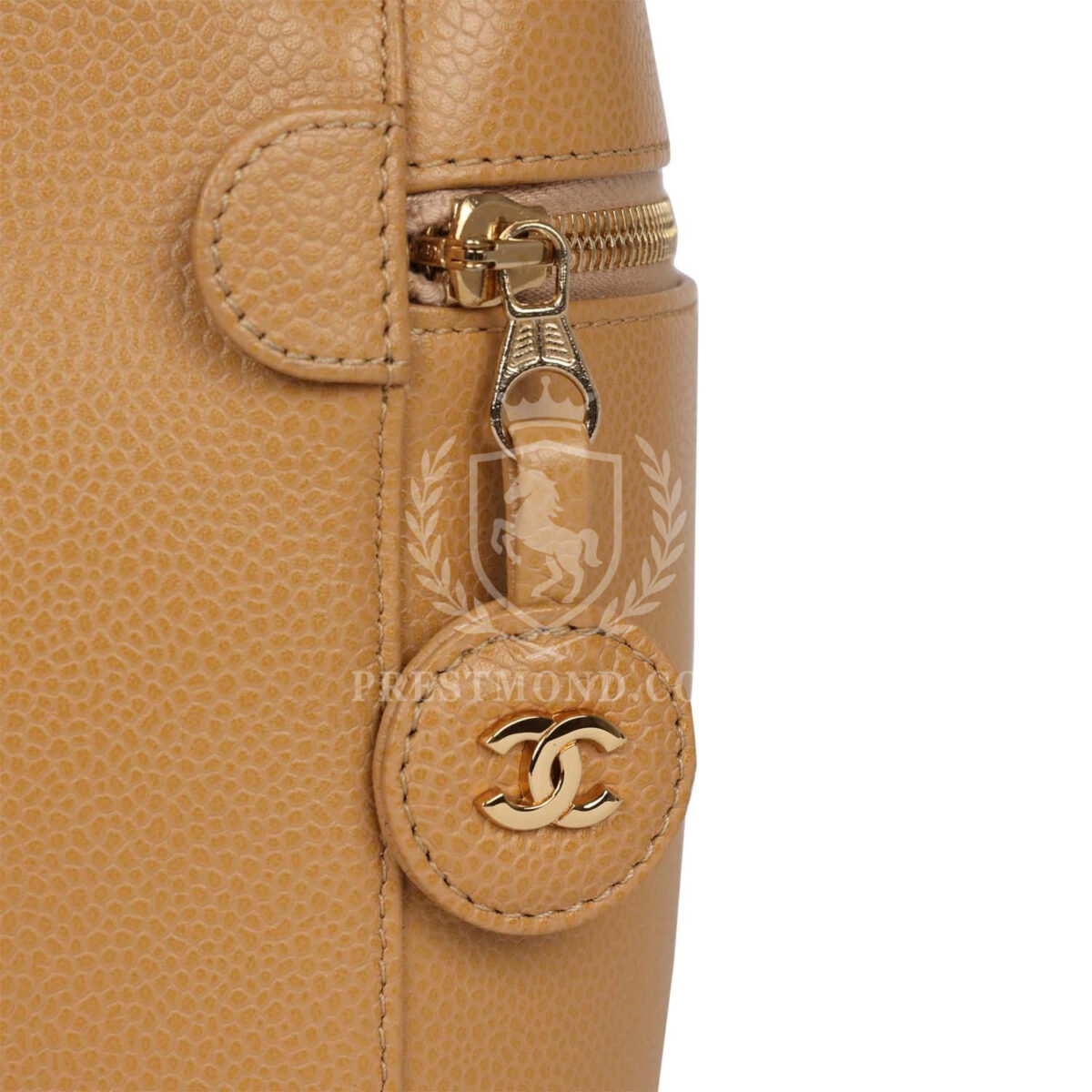 Vintage Chanel Vanity Dark Beige Caviar Gold Hardware — изображение 6