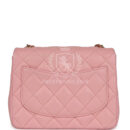 Vintage Chanel Mini Square Flap Light Pink Lambskin Gold Hardware