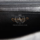 Vintage Chanel Kelly Top Handle Bag Black Denim Gold Hardware