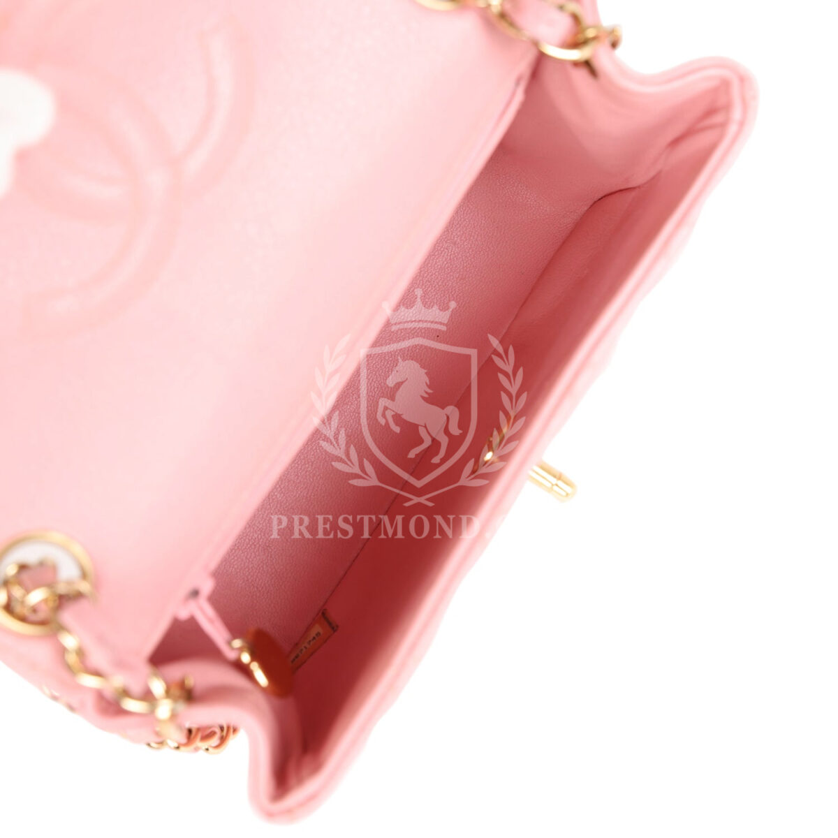 Vintage Chanel Mini Square Flap Pink Caviar Gold Hardware — изображение 8