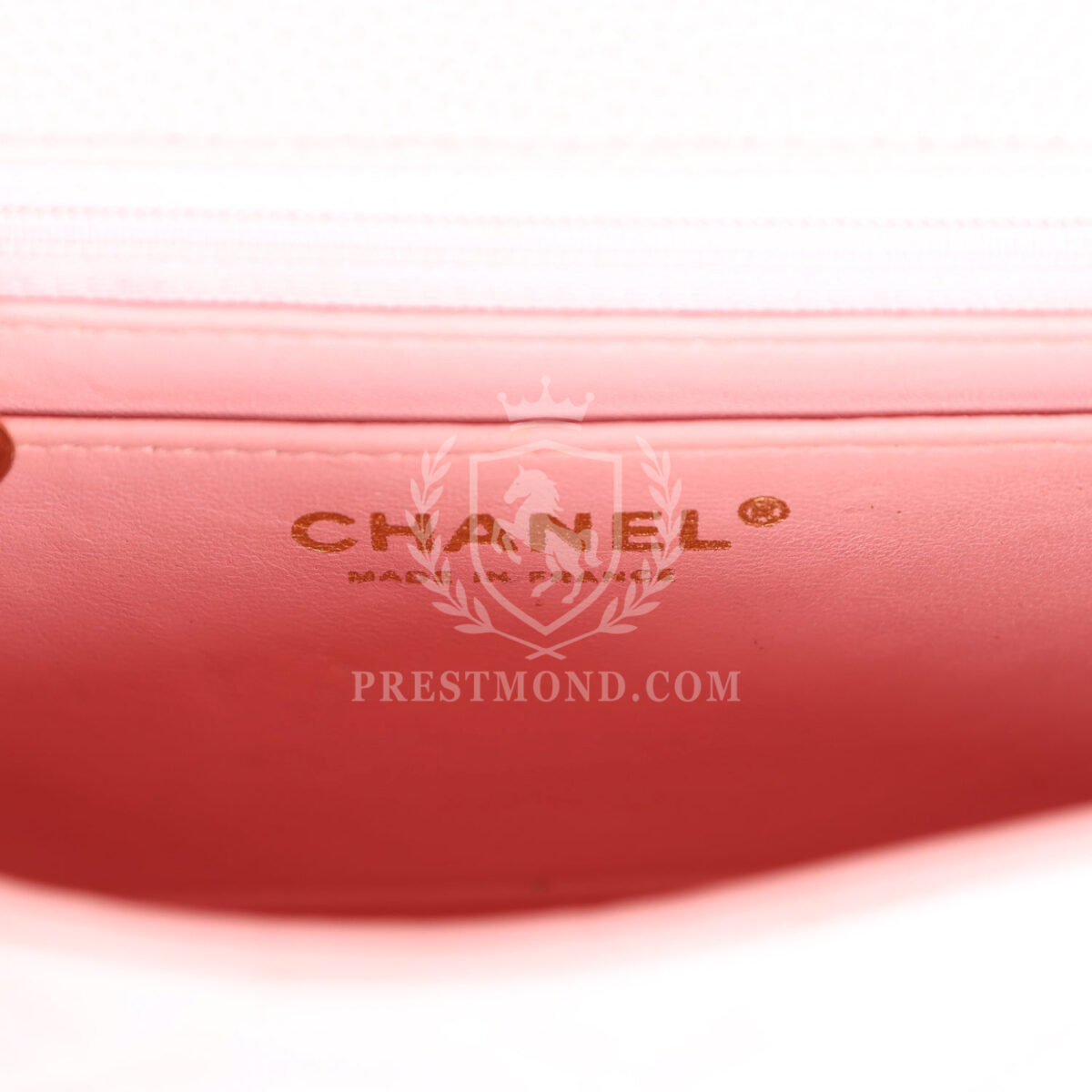 Vintage Chanel Mini Square Flap Pink Caviar Gold Hardware — изображение 9