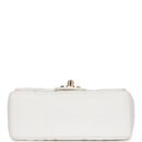 Vintage Chanel Mini Square Flap Vertical Stripe White Caviar Gold Hardware