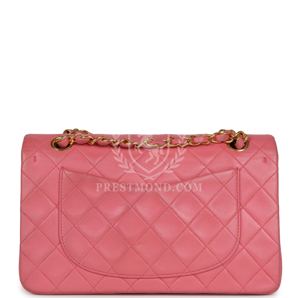 Vintage Chanel Small Classic Double Flap Bag Dark Pink Lambskin Gold Hardware — изображение 4