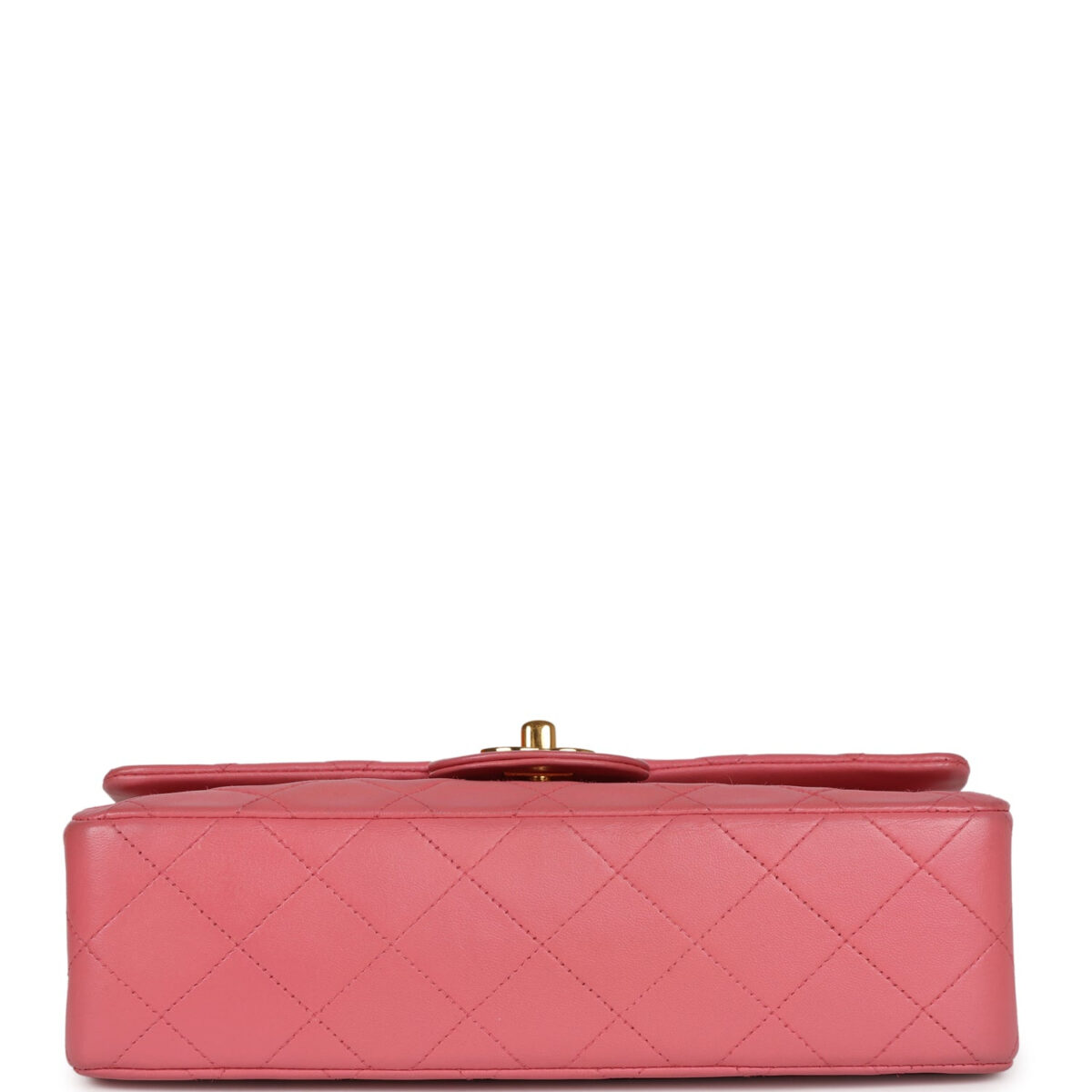 Vintage Chanel Small Classic Double Flap Bag Dark Pink Lambskin Gold Hardware — изображение 6
