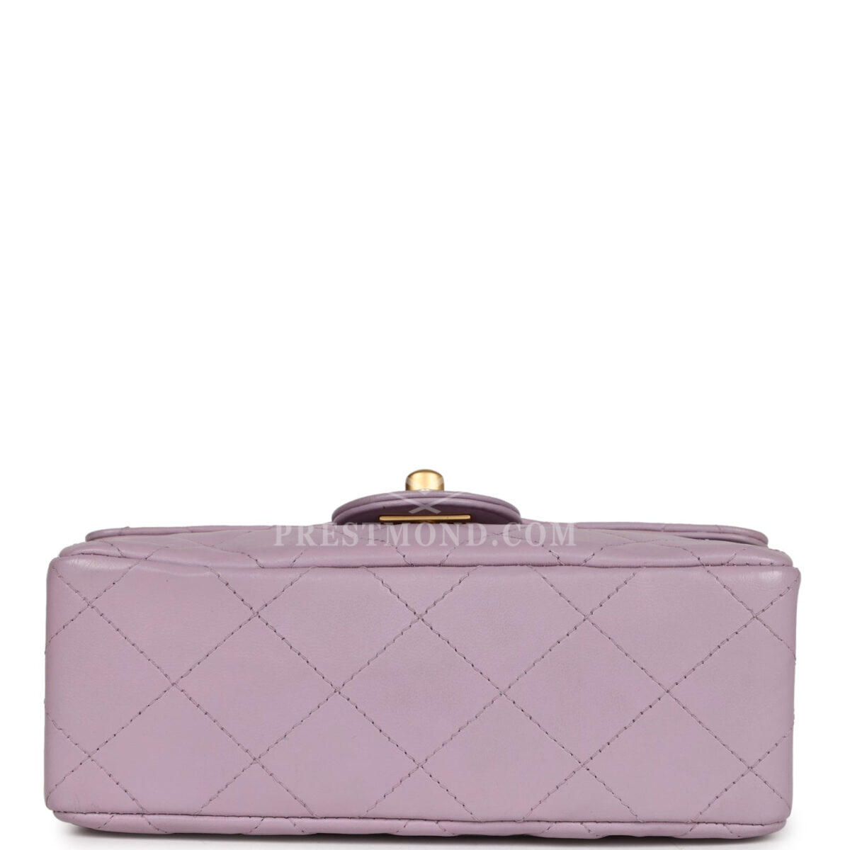 Vintage Chanel Mini Square Flap Bag Light Purple Lambskin Matte Gold Hardware — изображение 6