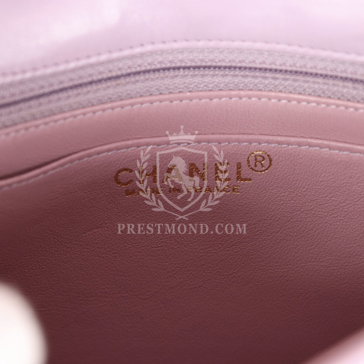 Vintage Chanel Mini Square Flap Bag Light Purple Lambskin Matte Gold Hardware — изображение 9