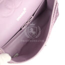 Custom Swarovski Crystal Vintage Chanel Medium Classic Double Flap Purple Lambskin Silver Hardware