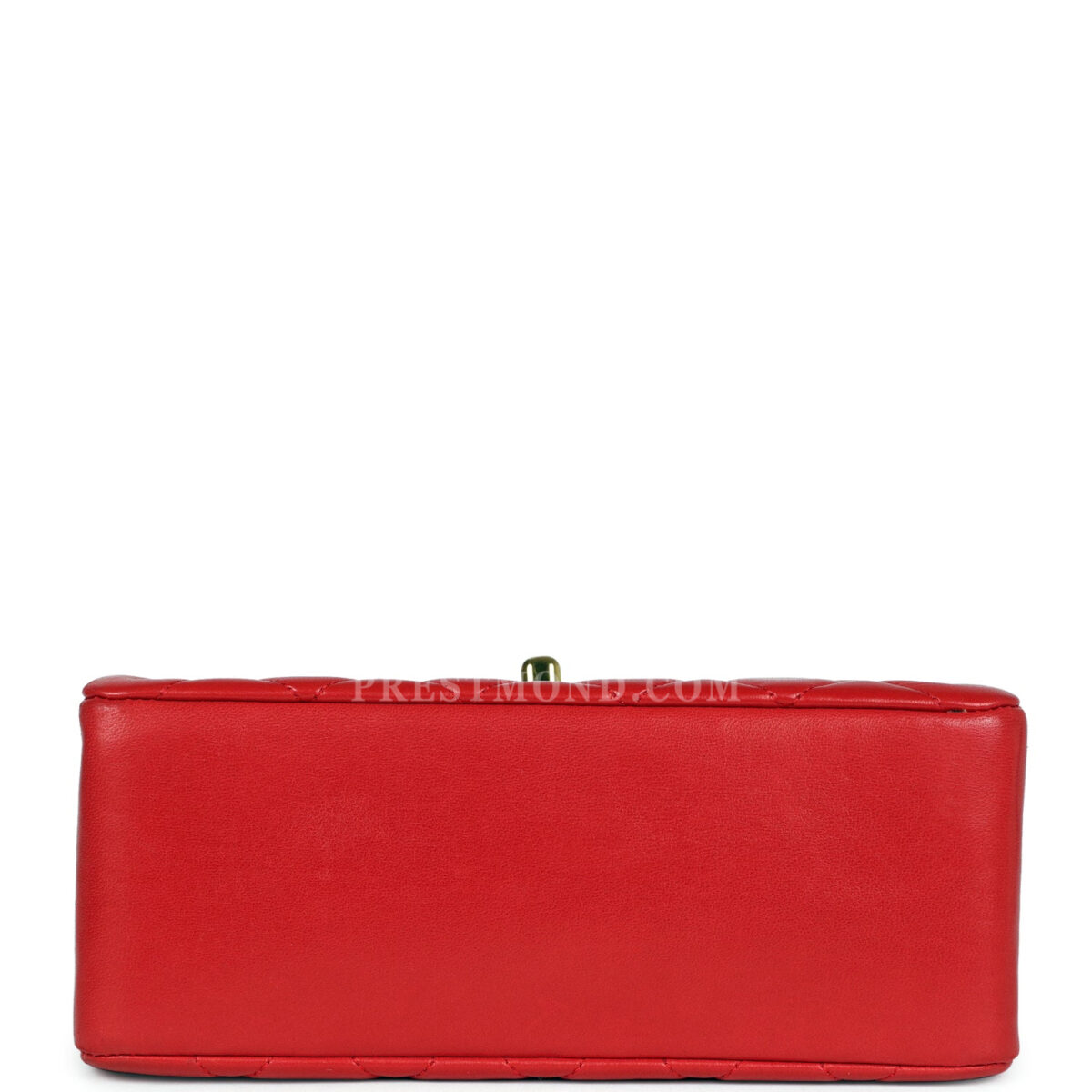 Vintage Chanel Top Handle Square Flap Red Lambskin Gold Hardware — изображение 6