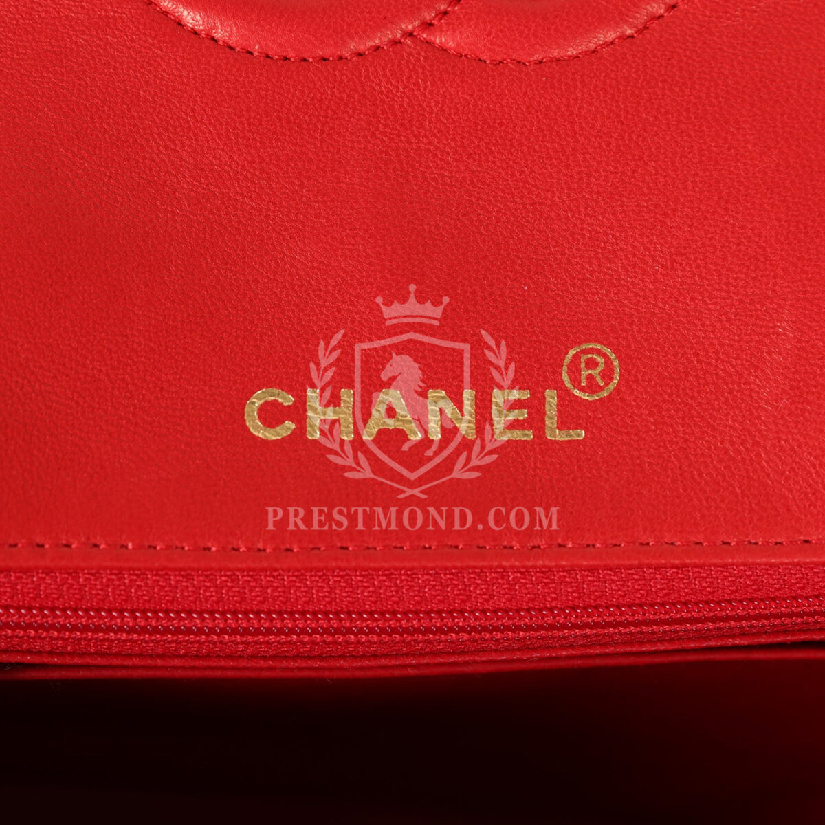Vintage Chanel Top Handle Square Flap Red Lambskin Gold Hardware — изображение 7