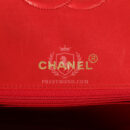 Vintage Chanel Top Handle Square Flap Red Lambskin Gold Hardware