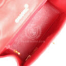 Vintage Chanel Top Handle Square Flap Red Lambskin Gold Hardware