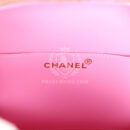 Vintage Chanel Round Vanity Bag Pink and Black Patent Leather Antique Gold Hardware