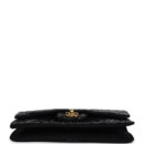 Vintage Chanel Small Flap Bag Black Sequin Gold Hardware