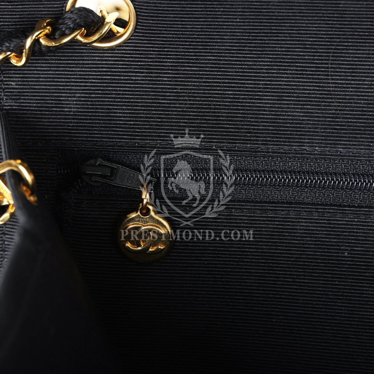 Vintage Chanel Small Flap Bag Black Sequin Gold Hardware — изображение 9
