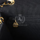 Vintage Chanel Small Flap Bag Black Sequin Gold Hardware