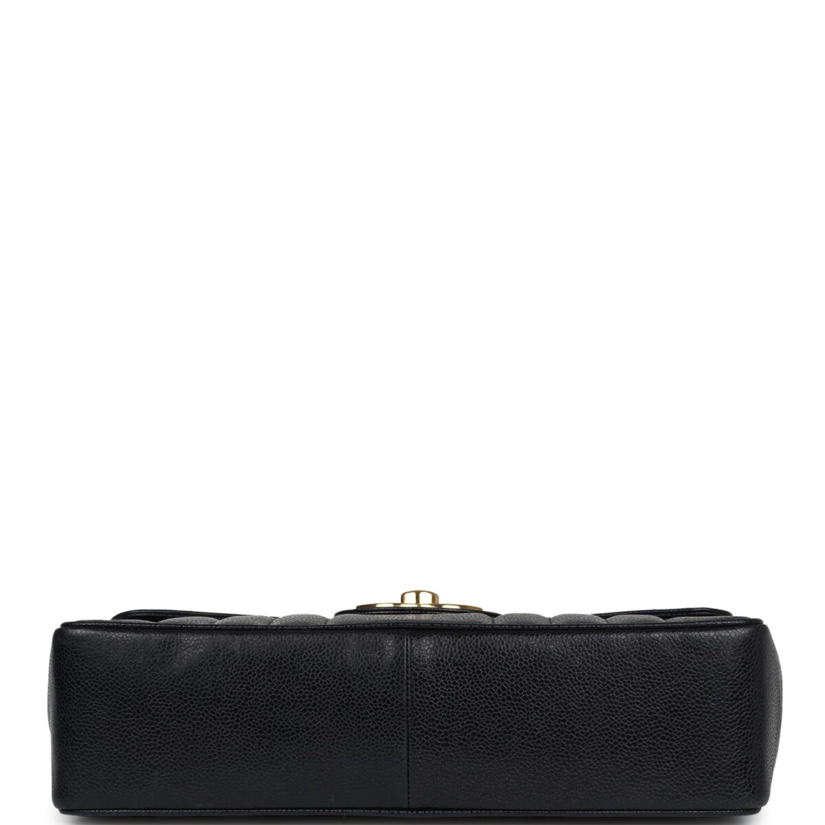 Vintage Chanel XL Jumbo Classic Mademoiselle Vertical Flap Black Caviar Gold Hardware — изображение 6