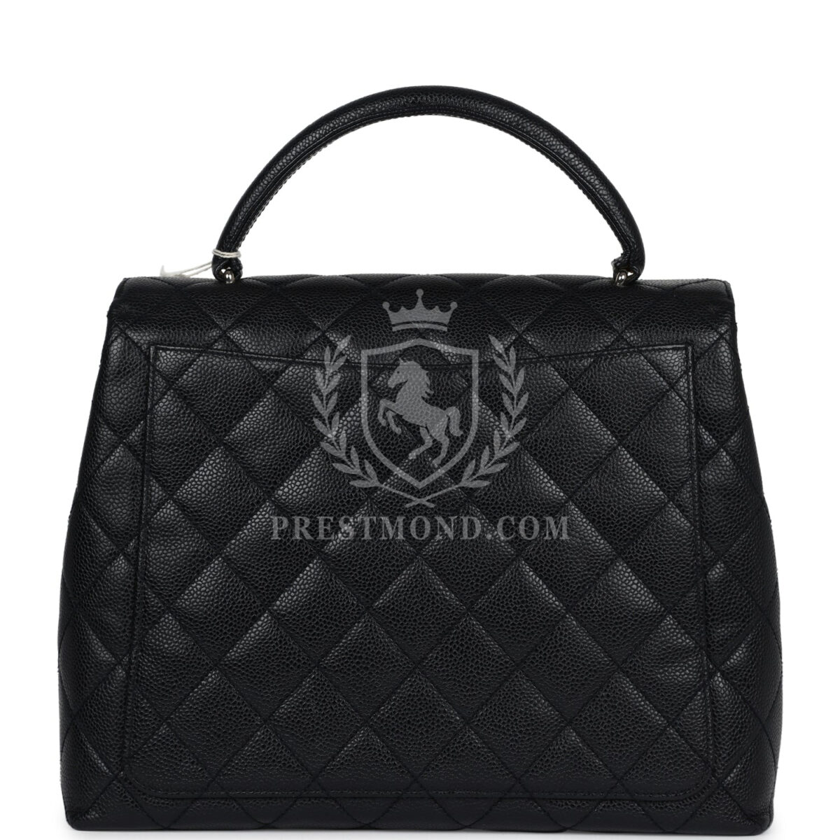 Vintage Chanel Kelly Flap Bag Black Caviar Silver Hardware — изображение 4