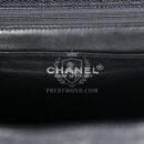 Vintage Chanel Kelly Flap Bag Black Caviar Silver Hardware