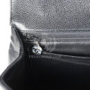 Vintage Chanel Kelly Flap Bag Black Caviar Silver Hardware