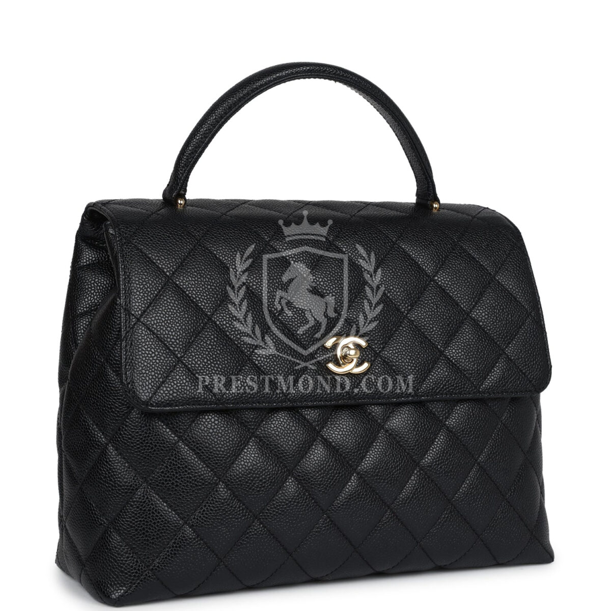 Vintage Chanel Kelly Flap Bag Black Caviar Gold Hardware — изображение 2