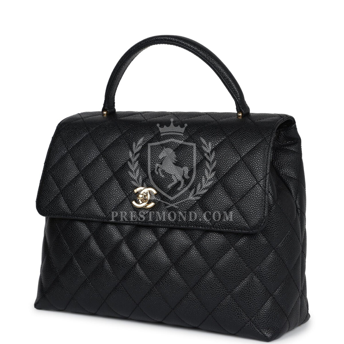 Vintage Chanel Kelly Flap Bag Black Caviar Gold Hardware — изображение 5