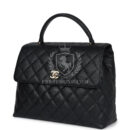 Vintage Chanel Kelly Flap Bag Black Caviar Gold Hardware