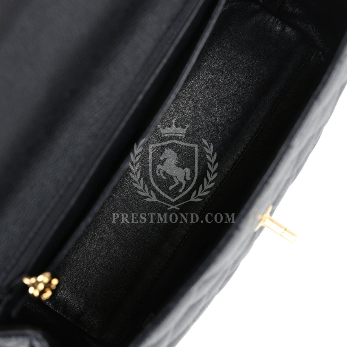 Vintage Chanel Kelly Flap Bag Black Caviar Gold Hardware — изображение 7
